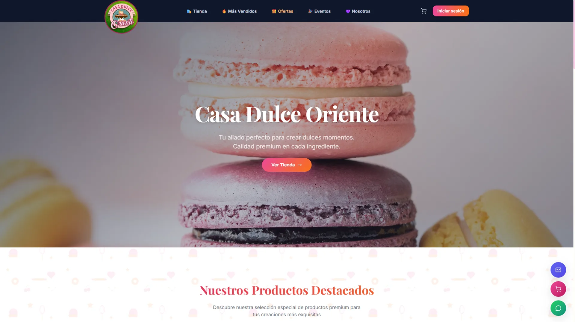 Casa Dulce Oriente - vista desktop